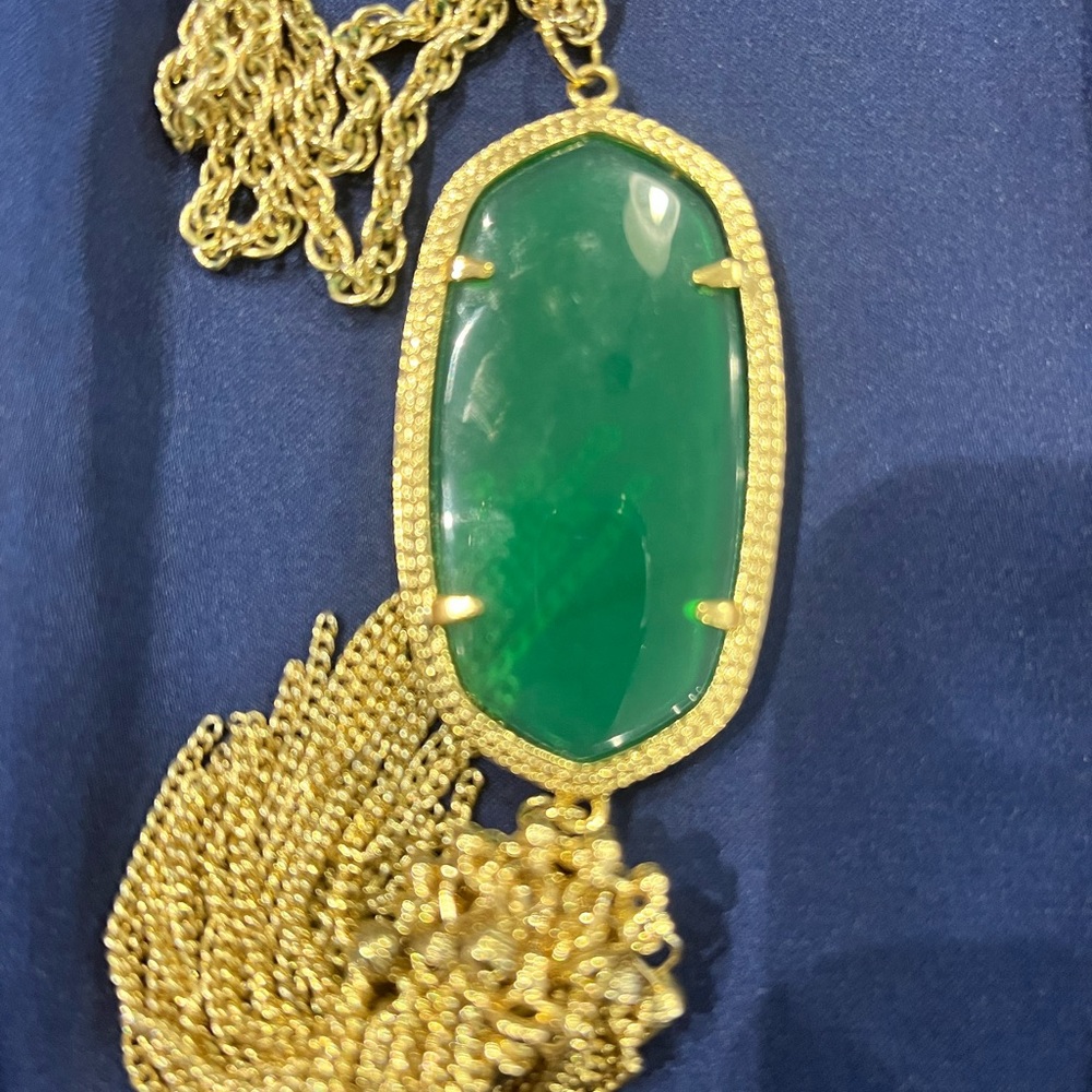 Kendra Scott Gold Vermeil Chain Pendant & Tassel gently used